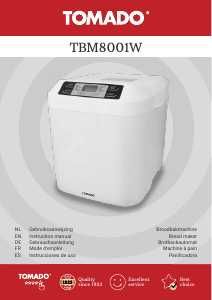 Wypiekacz do chleba Tomado TBM8001W - chleb bezglutenowy, ciasto, dżem