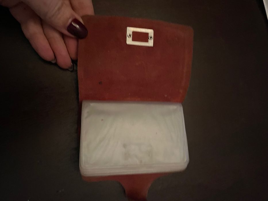 Porta Cartões em Pele Vermelha