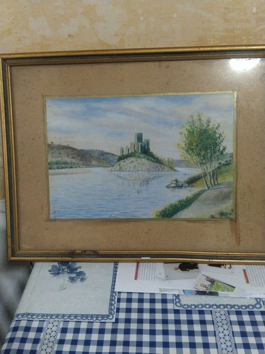 Quadro pintado a aguarela