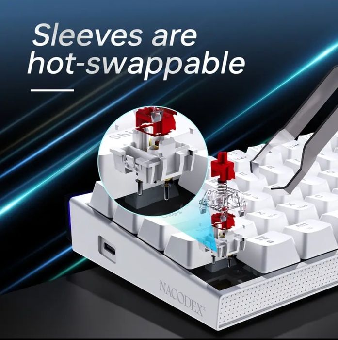 Ігрова механічна клавіатура AJAZZ NK 68 HOT SWAP