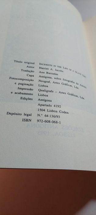 Incidentes na Vida de uma Escrava (Autobiografia) - Harriet A. Jacobs