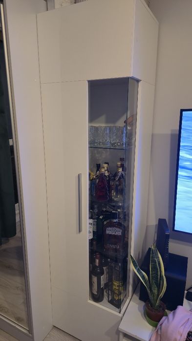 Witryna biała szklana