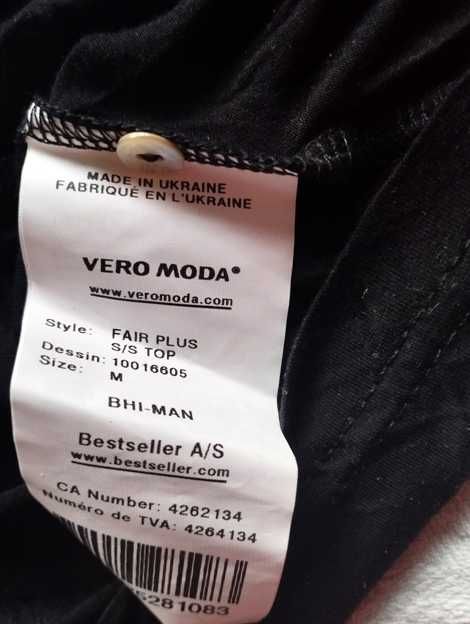 Футболка чорна легка М Vero moda блузка літня