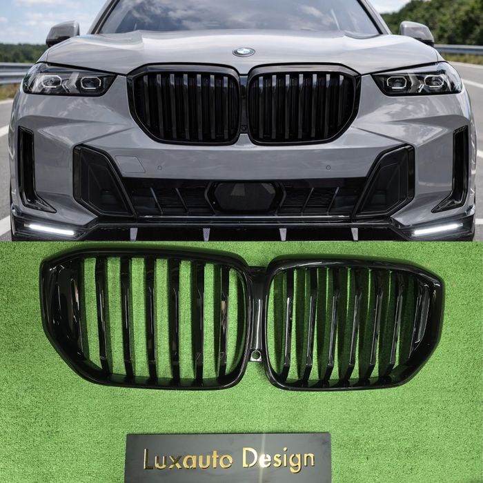 Решетка радиатора для BMW Х5 G05 LCI рестайлинг черная решітка гриль