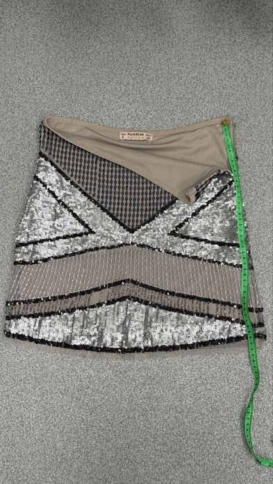 Юбка Pull&Bear S короткая в паетках новый год пул бир мини PB