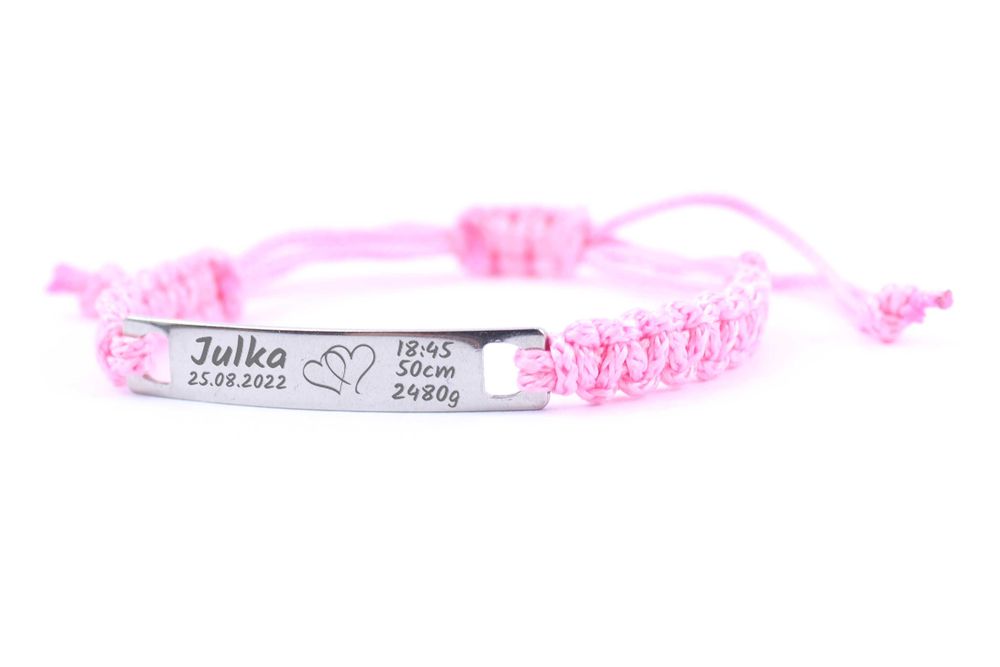 Bransoletka z grawerem indywidualnym PREZENT