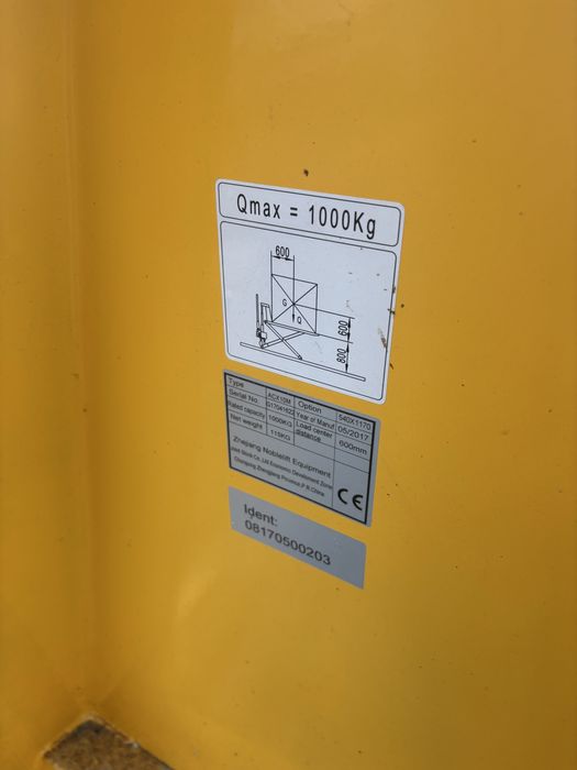 Paleciak do 1000 kg rezerwacja