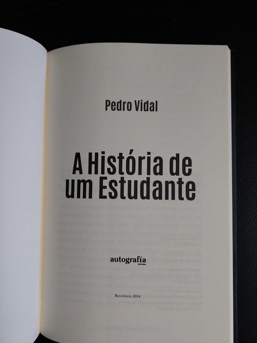 A história de um estudante, Pedro Vidal