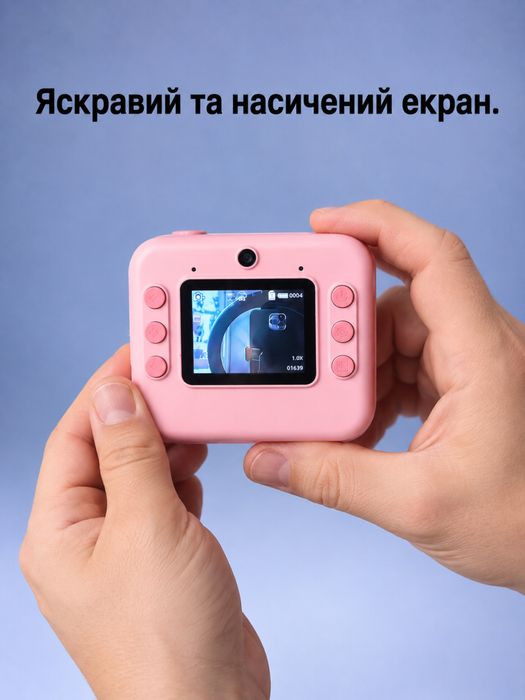 НОВИНКА НА 2027 рік, Дитячий фотоапарат миттєвого друку Hoco DV200, міні принтер