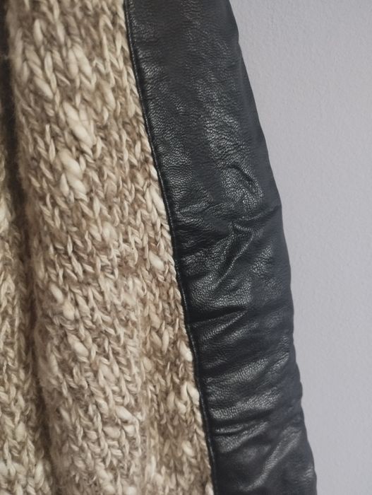 Jesienny długi sweter damski M 38 L 40 jak nowy kardigan narzutka