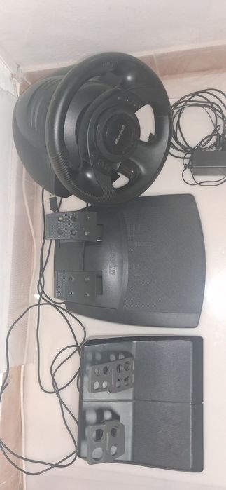 Microsoft Sidewinder Precision Racing Volante + 2 Jogos Pedais