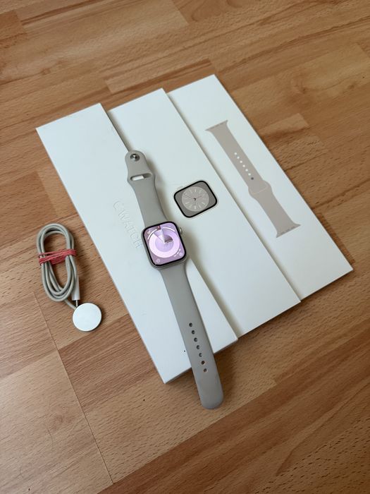 Apple Watch Series 8 45 mm Starlight / Полный Комплект