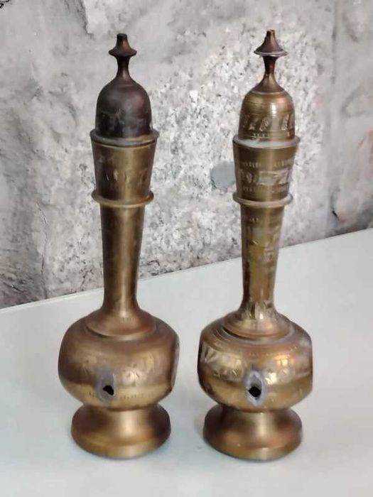 Par de bules decorativos metal cinzelado Estilo Indiano ENVIO GRATIS