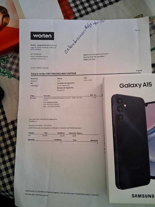 Samartefone samsung  A15 novo