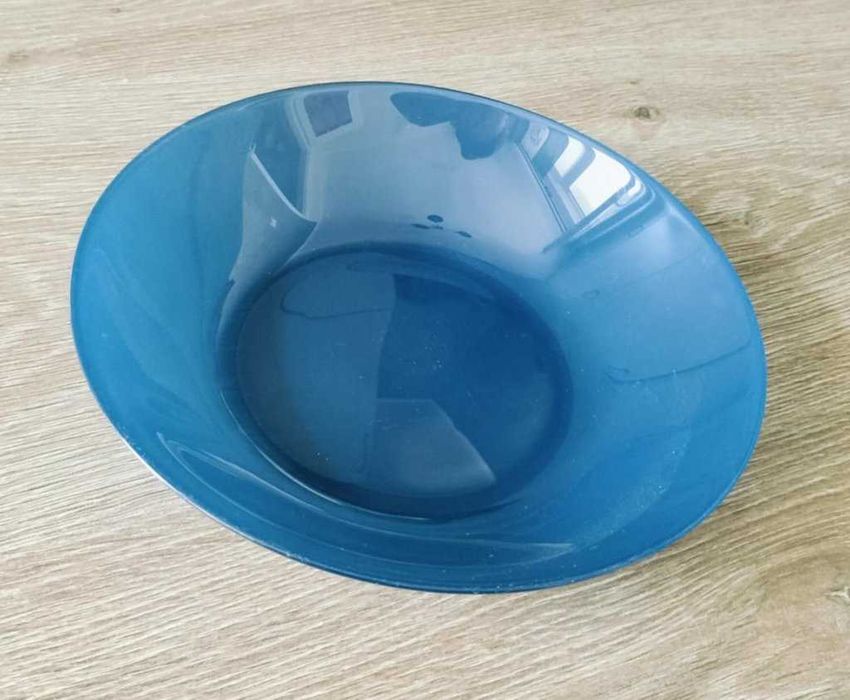 Miska szklana niebieska