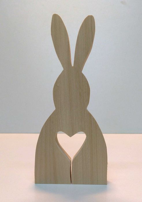 ZAJĄC WIELKANOCNY figurka drewniana królik 3D 20cm