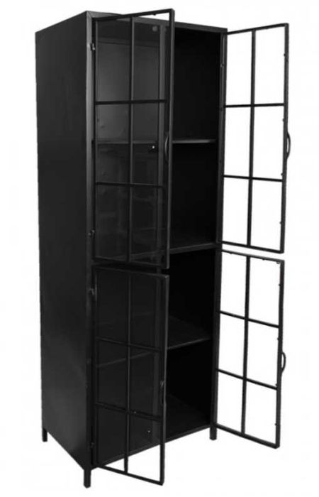 Witryna metalowa LOFT czarna (Clayre & Eef)