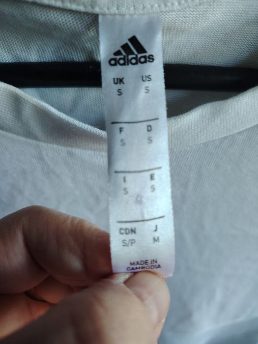 Koszulka biała bawełna adidas