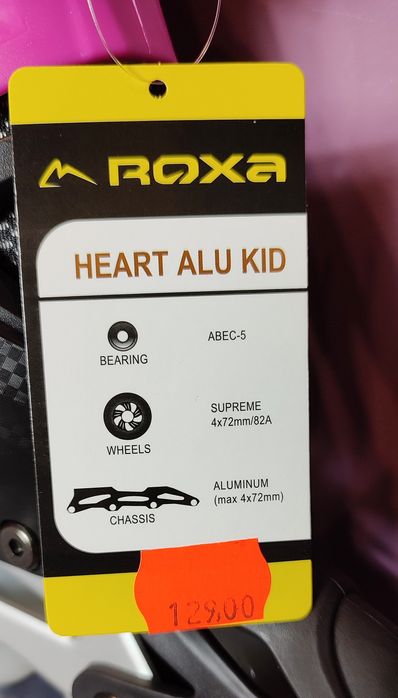 Fabrycznie NOWE - rolki ROXA Heart Alu Kid - r. 35-38 - świecące kółka