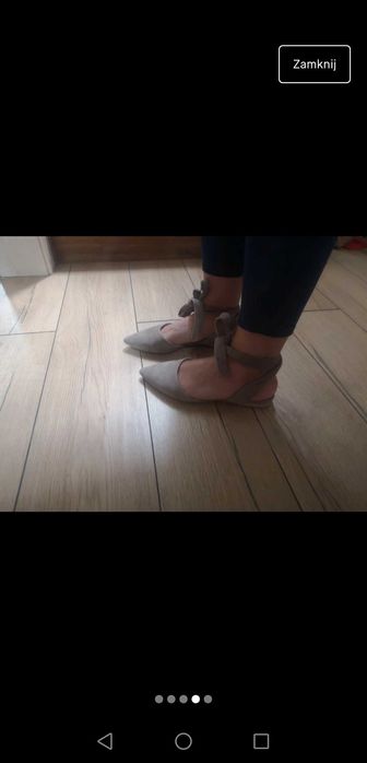 Balerinki Caprice, zamsz r. 39