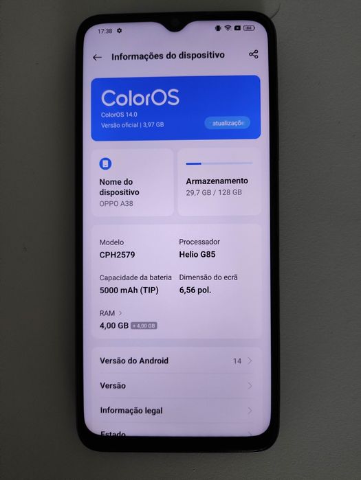 OPPO a38 como novo 128gb