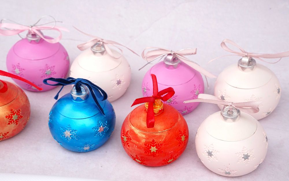 Ароматична соєва "свічка Куля" 50мл, декор для дому, подарунок для неї