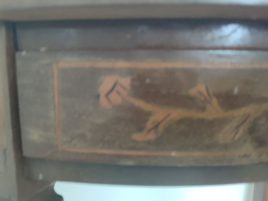 Mesa meia lua em madeira para restaurar