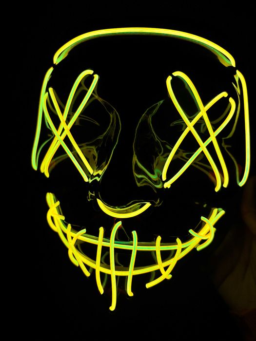 Máscara nova Halloween/Carnaval LED