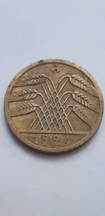 Niemcy Republika Weimarska - 5 fenigów, pfennig 1924 - mennica A