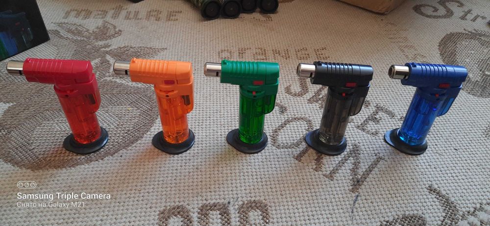 Турбозапальничка газова Турбо зажигалки цветные