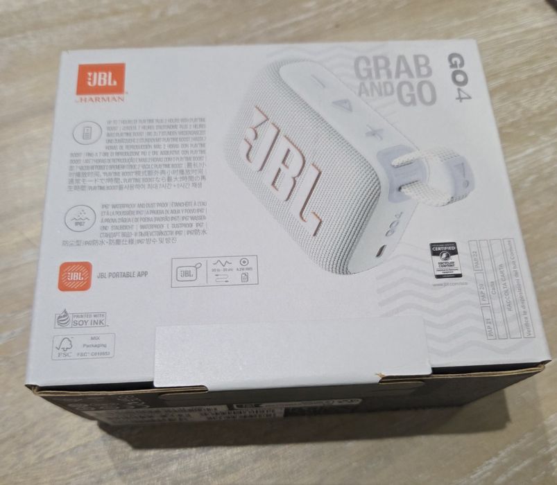 Coluna Bluetooth JBL GO 4 Branca / Selada