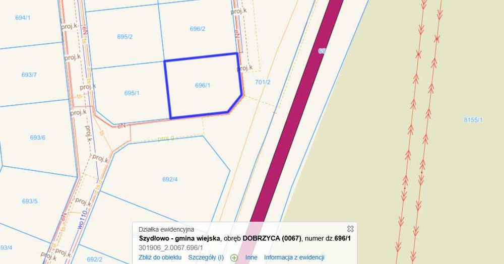 Działka budowlana w Dobrzycy na terenach Natura 2000 na sprzedaż