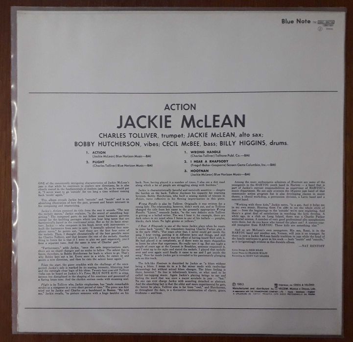 Jackie Mclean disco de vinil "Action"