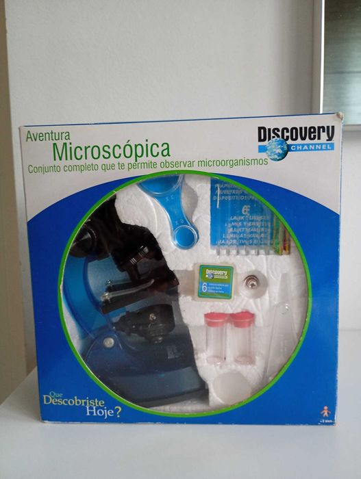 Microscópio Discovery Channel – Completo, Como Novo, 100x/300x/600x
