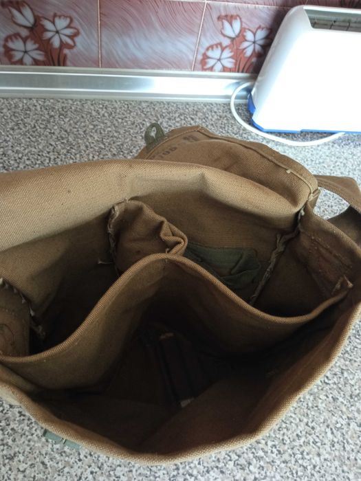 Bolsa de ombro militar Kozak musette vintage Exército Checoslováquia