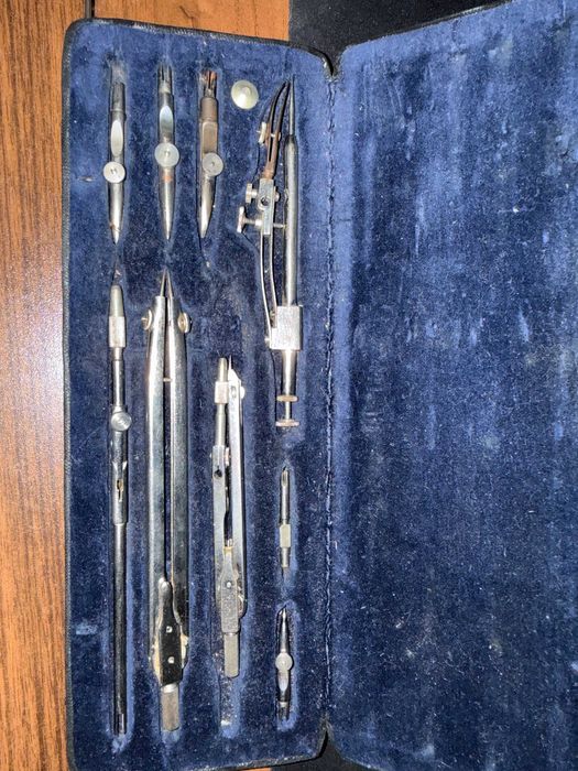 Zabytkowy zestaw kreślarski SKALA – Niemcy – komplet – antyk