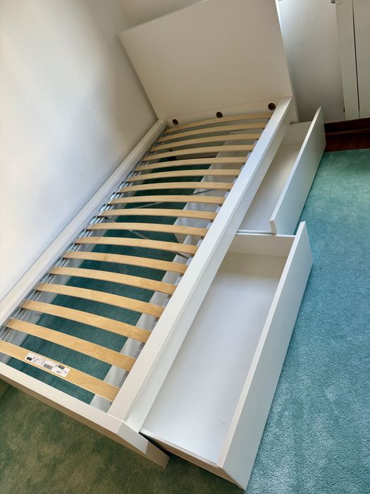 Cama IKEA MALM 90x200 + Colchão Vesteroy