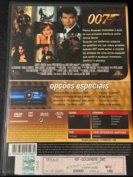 DVD do filme 007 - Goldeneye, edição especial