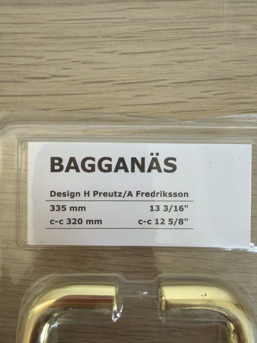 Uchwyty Ikea Bagganas Zlote
