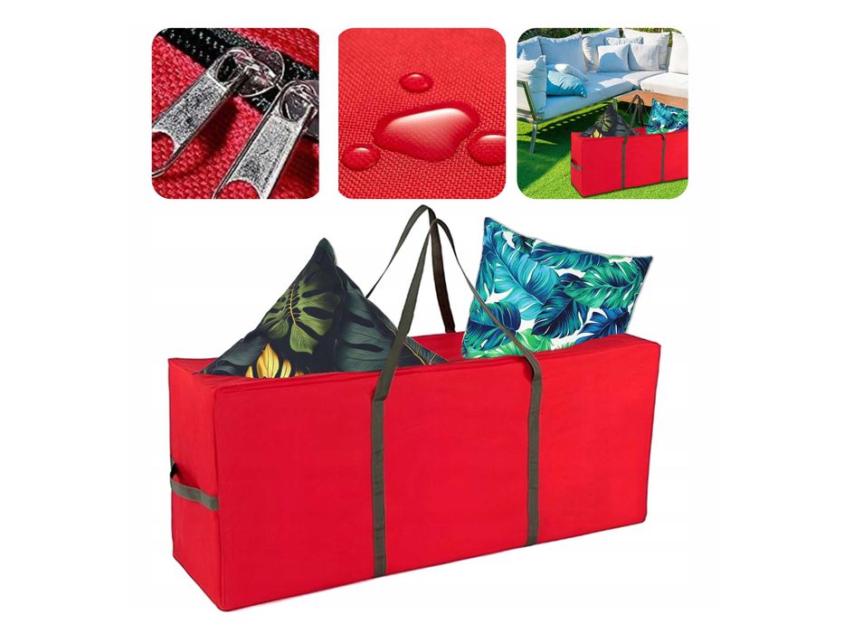 Wodoodporna Torba Pokrowiec na poduszki ogrodowe XL/ TORBA z uchytami