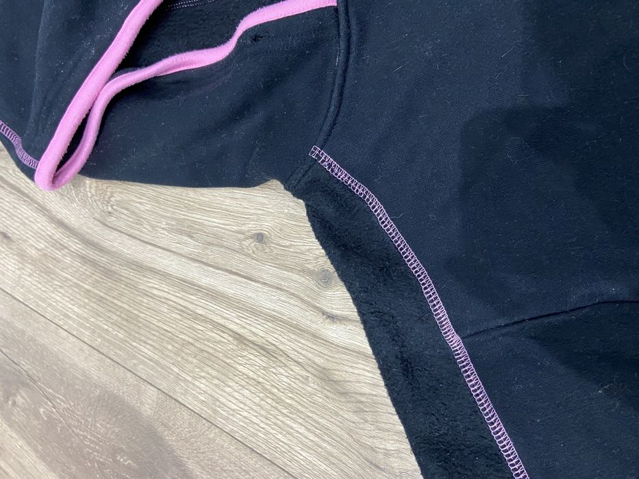 Komplet dresowy S/M czarno rozowy bluza na zamek