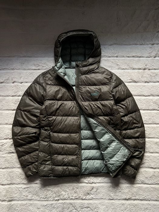 PUMA (S/XS) Khaki Jacket женский пуховик оригинал зимний оливковый