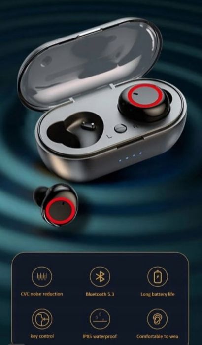 Słuchawki bezprzewodowe douszne V5.0 + DER