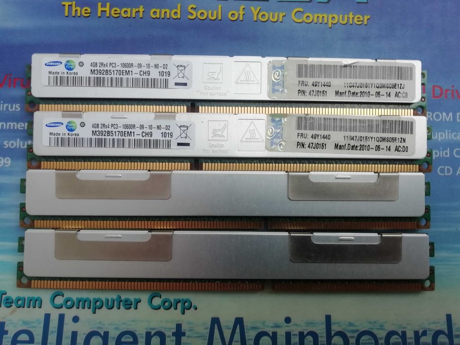 Pamięć RAM 1x 4GB Samsung ECC REGISTERED DDR3 1333MHz PC3-10600