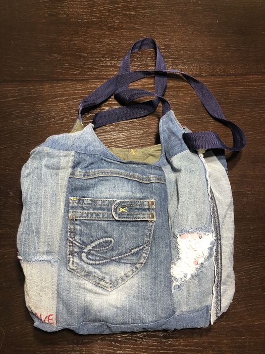 Джинсова сумка ручної роботи