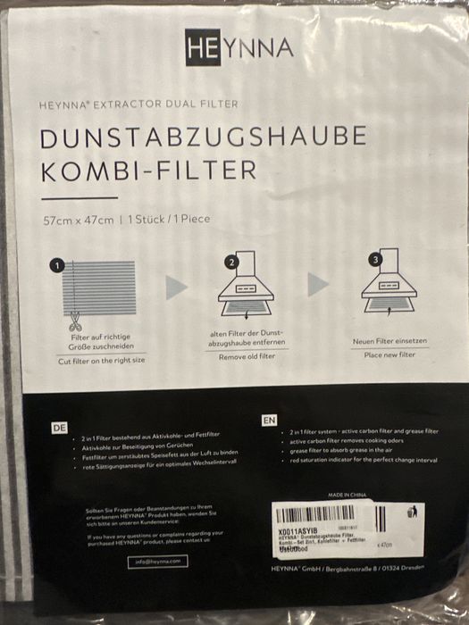 Filtr do okapu Heynna