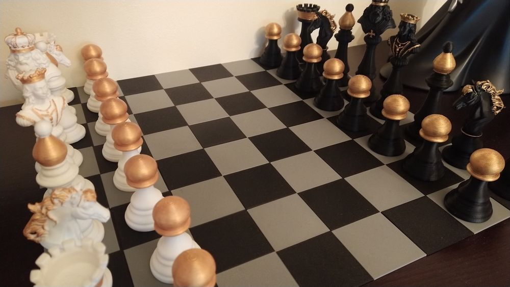 Xadrez grande 3D pla