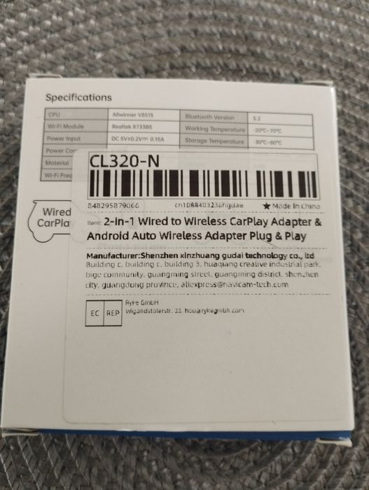 Adapter CarPlay / Android Auto Wireless 2w1
