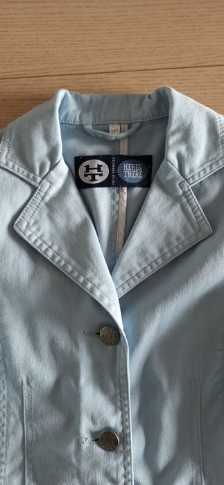 Kurtka, 134, Żakiet błękitny, bawełniany,