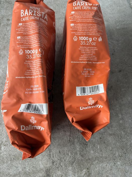 Kawa dallmayr home barista csffe crema forte 2 szt
